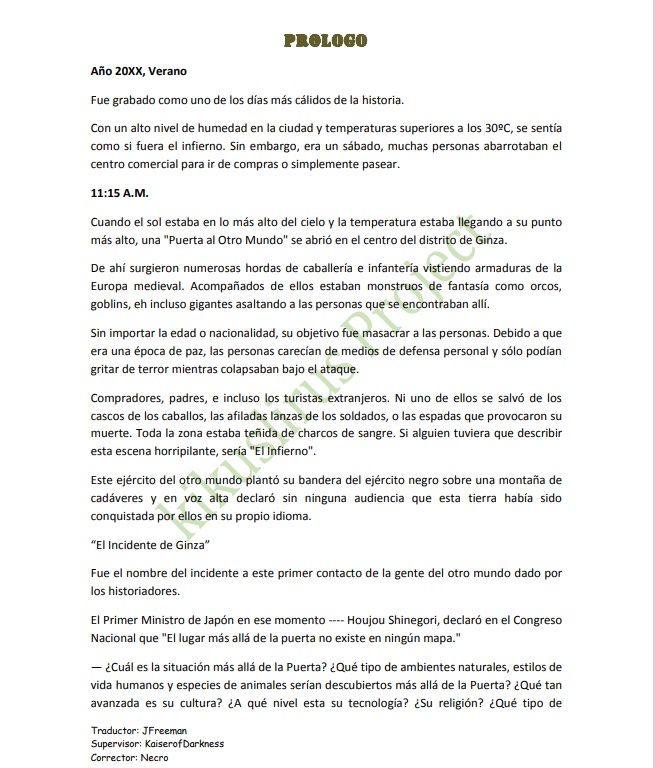 Gate: Jieitai Kanochi nite, Kaku Tatakaeri